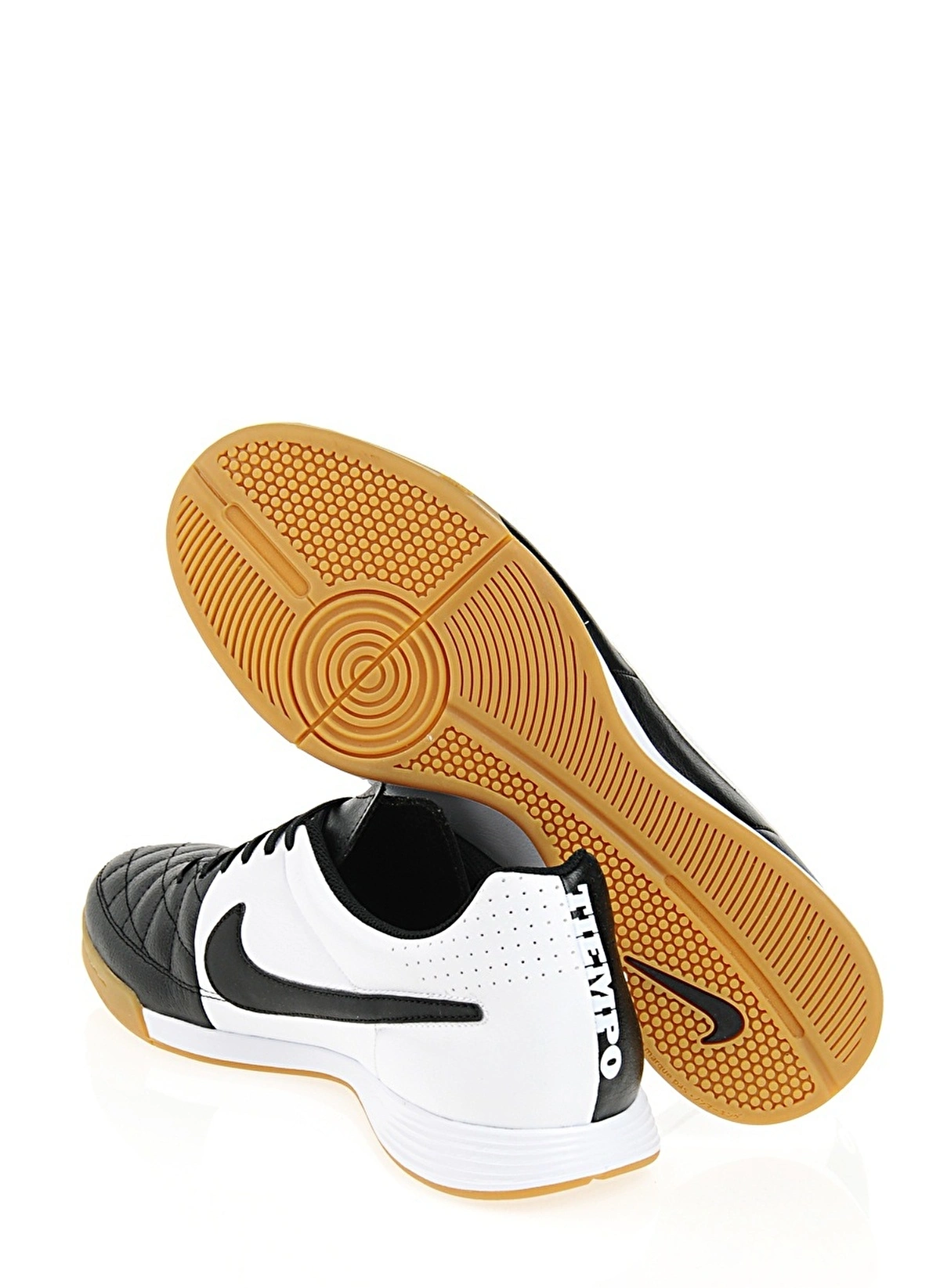 Nike Tiempo Genio Leather IC Erkek Futbol Ayakkabısı Siyah Sarı