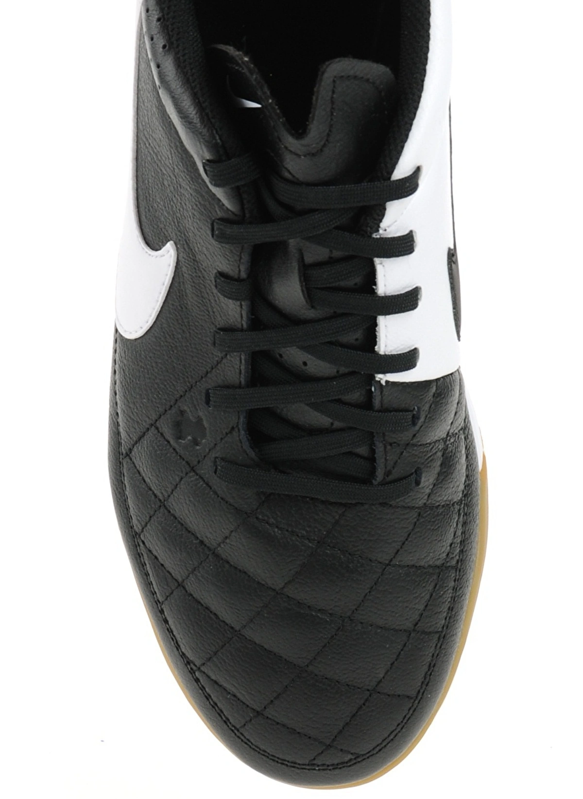 Nike Tiempo Genio Leather IC Erkek Futbol Ayakkabısı Siyah Sarı