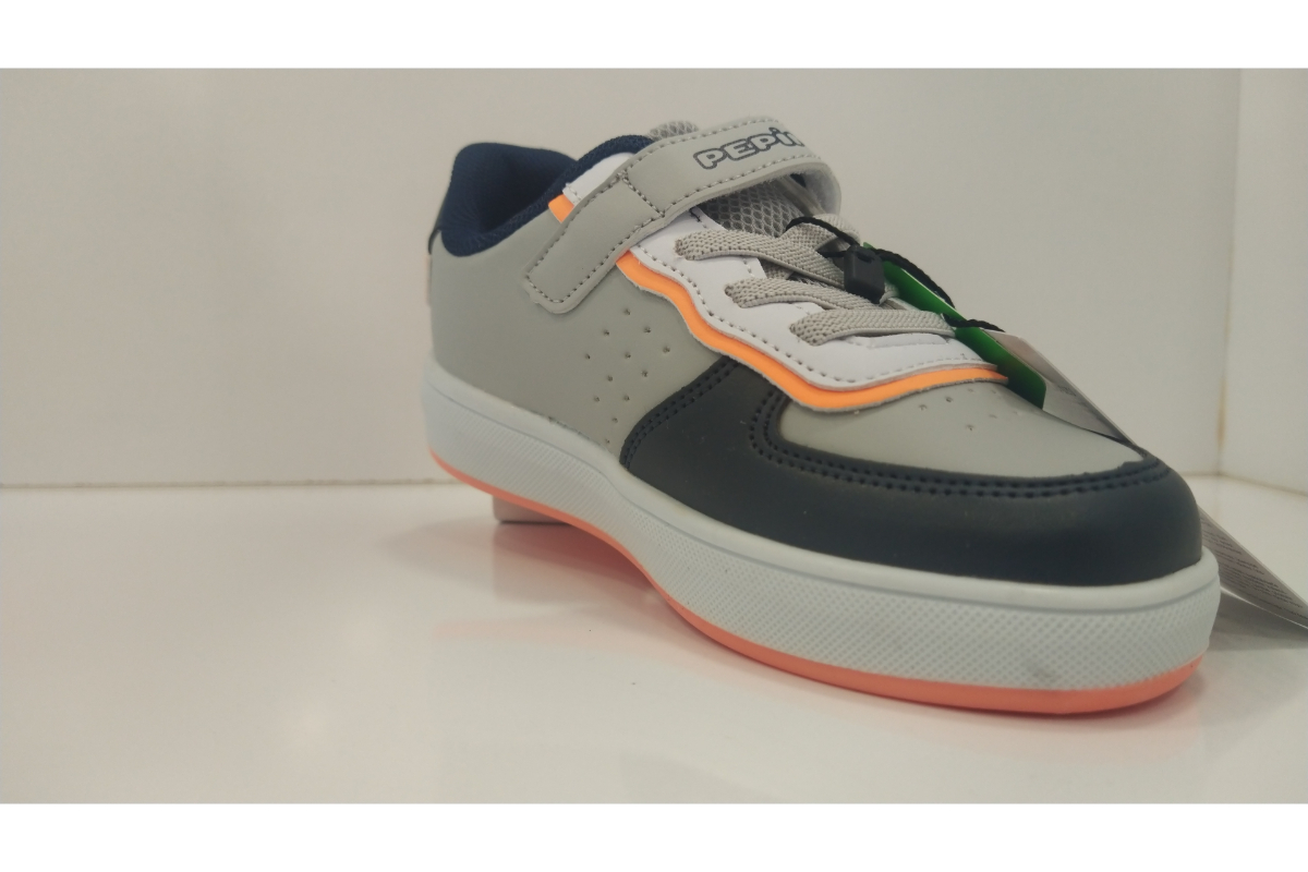 Pepino 964 PY23-964 Buz Lacivert Fosfor Turuncu Erkek Çocuk Spor Ayakkabısı Gri Turuncu