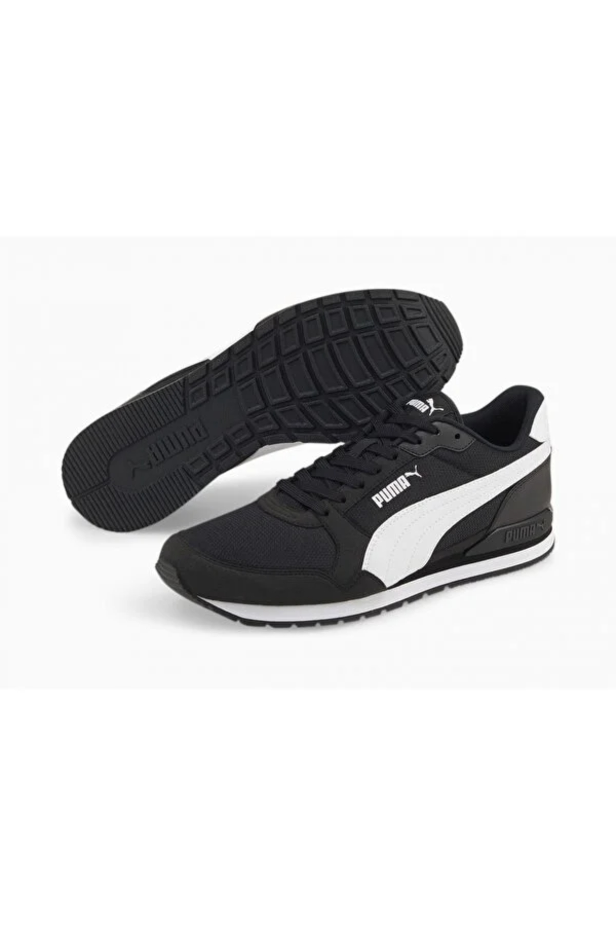 Puma 384640 01 ST Runner v3 Mesh Kadın Spor Ayakkabısı Siyah Beyaz