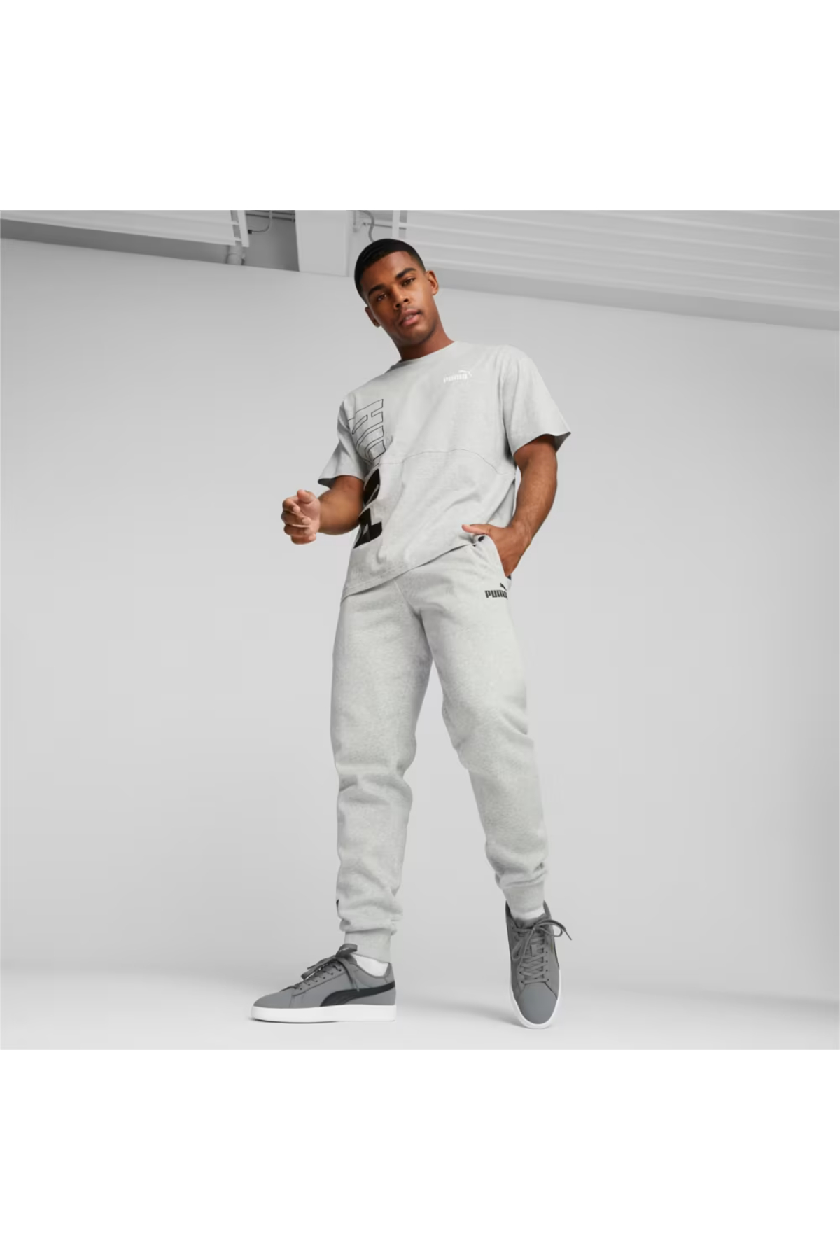 Puma 392336 02 Puma Smash 3.0 Buck Erkek Sneaker Gri Siyah