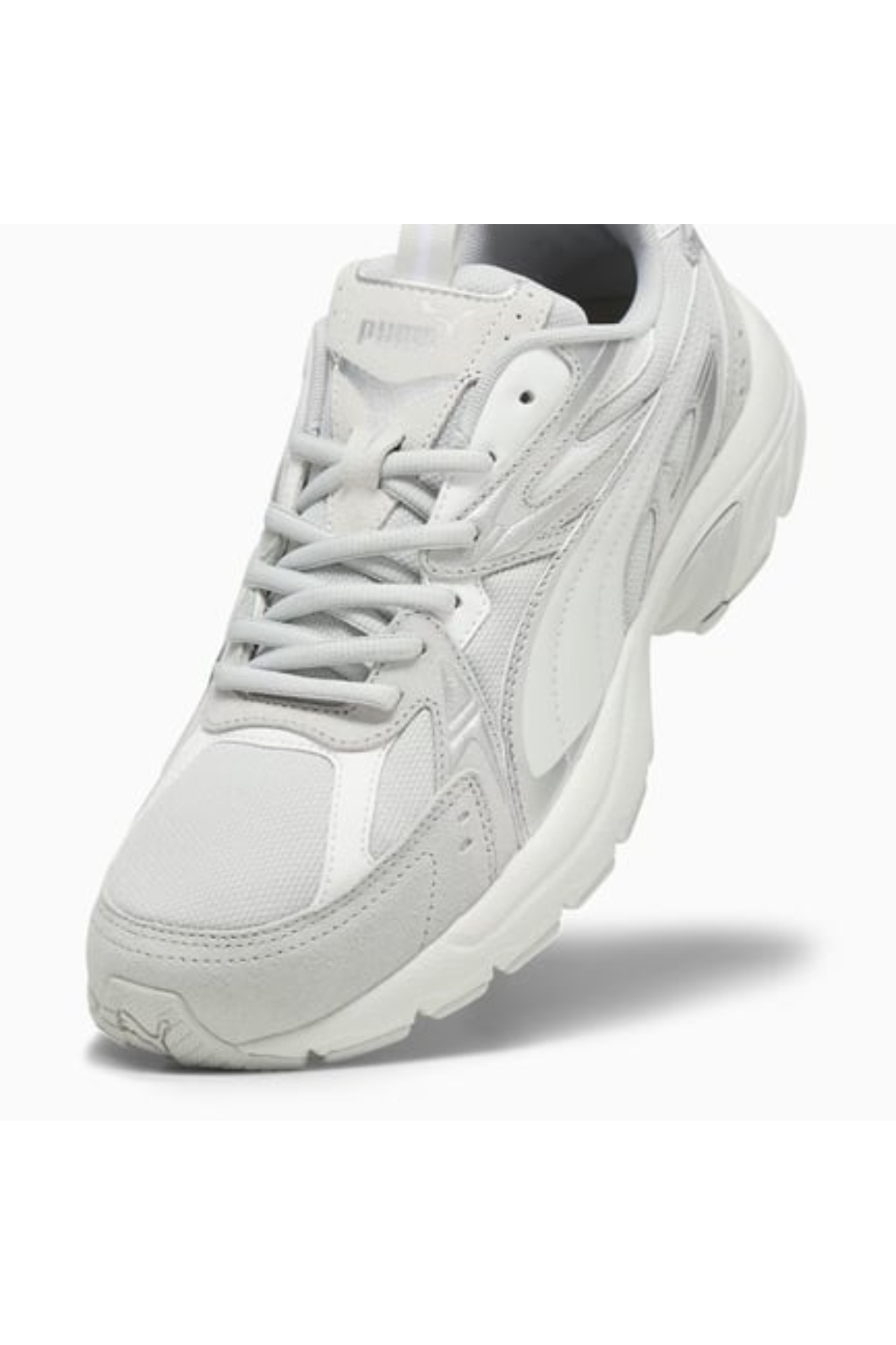 Puma 393489 02 Milenio Tech Suede Kadın Yürüyüş Ayakkabısı Gri beyaz