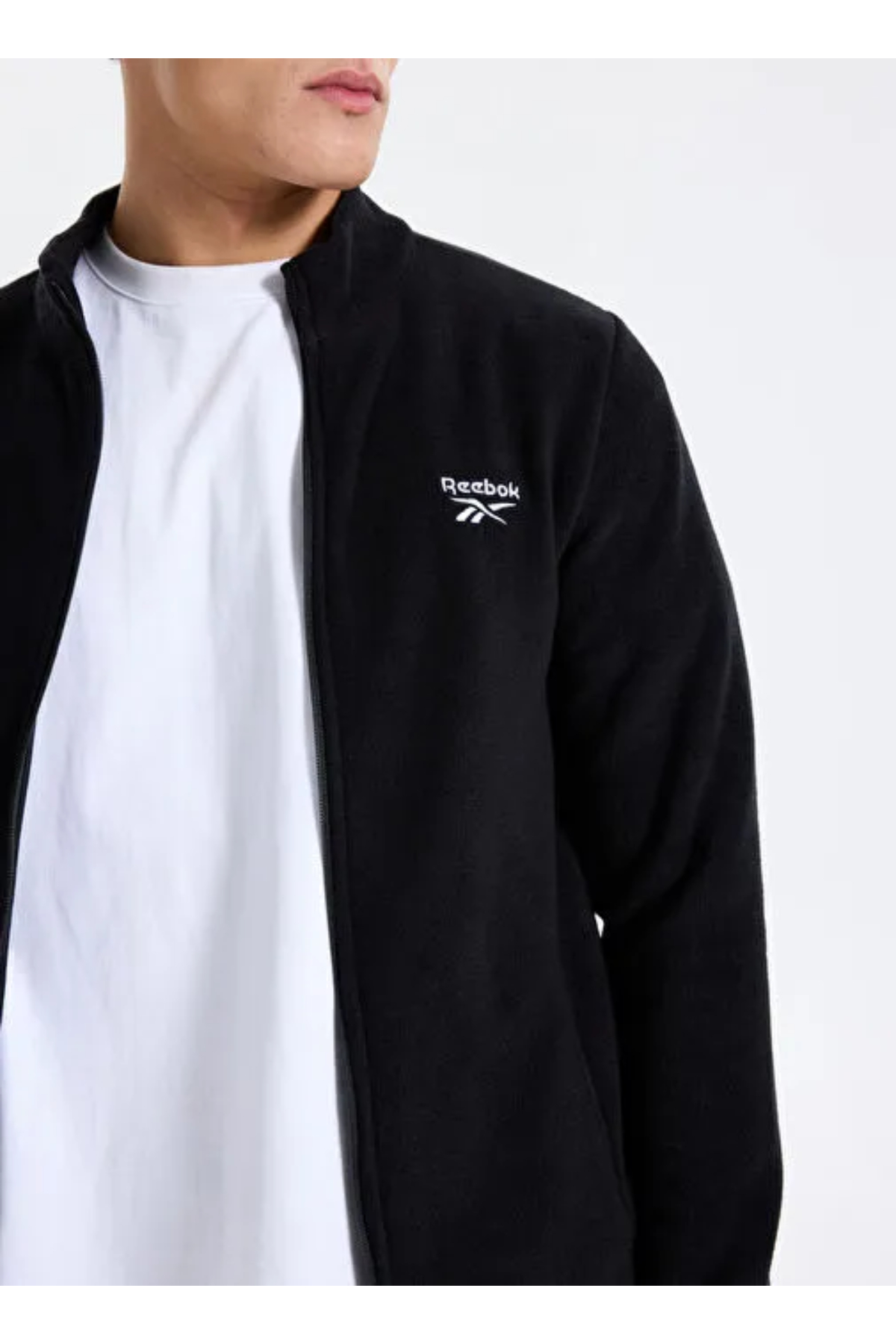 Reebok CN 10904 PIER POLAR FZ Erkek Polar SweatShirt Siyah