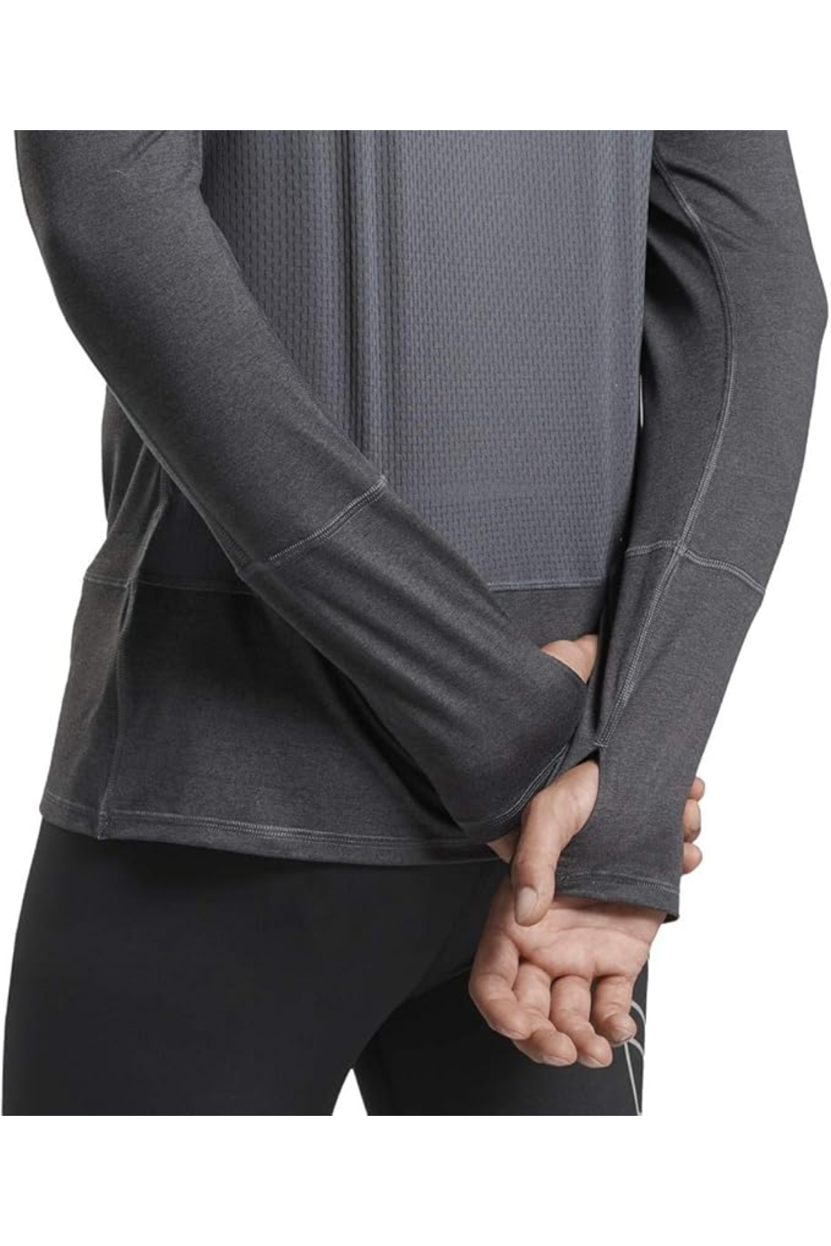 Reebok FK6478 RE Quarter Zip Yarı Fermuarlı Erkek Sweatshirt Füme