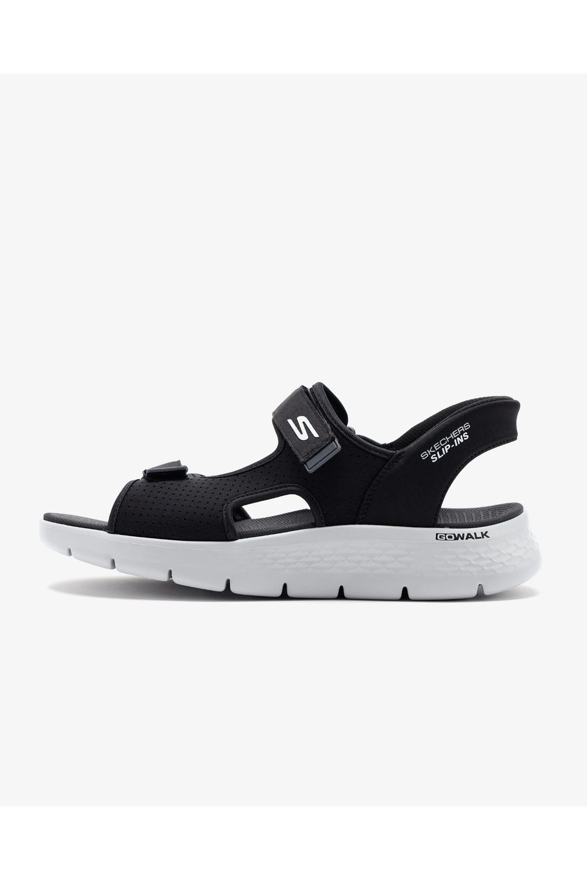 Skechers 229210/BKGY GO WALK FLEX SANDAL Erkek Sandalet Siyah Gri