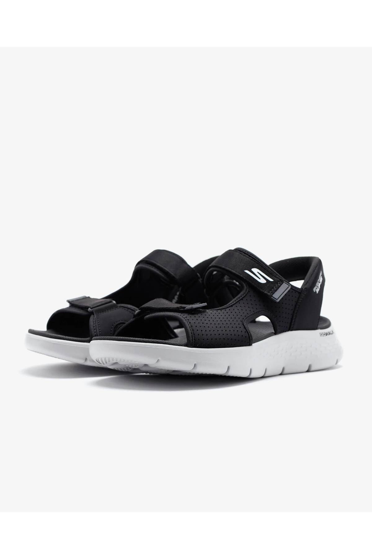 Skechers 229210/BKGY GO WALK FLEX SANDAL Erkek Sandalet Siyah Gri
