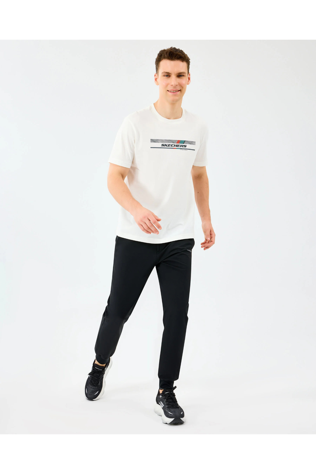 Skechers S211809-3817 M Micro Collection Side Zipper Jogger Erkek Eşofman Altı Siyah
