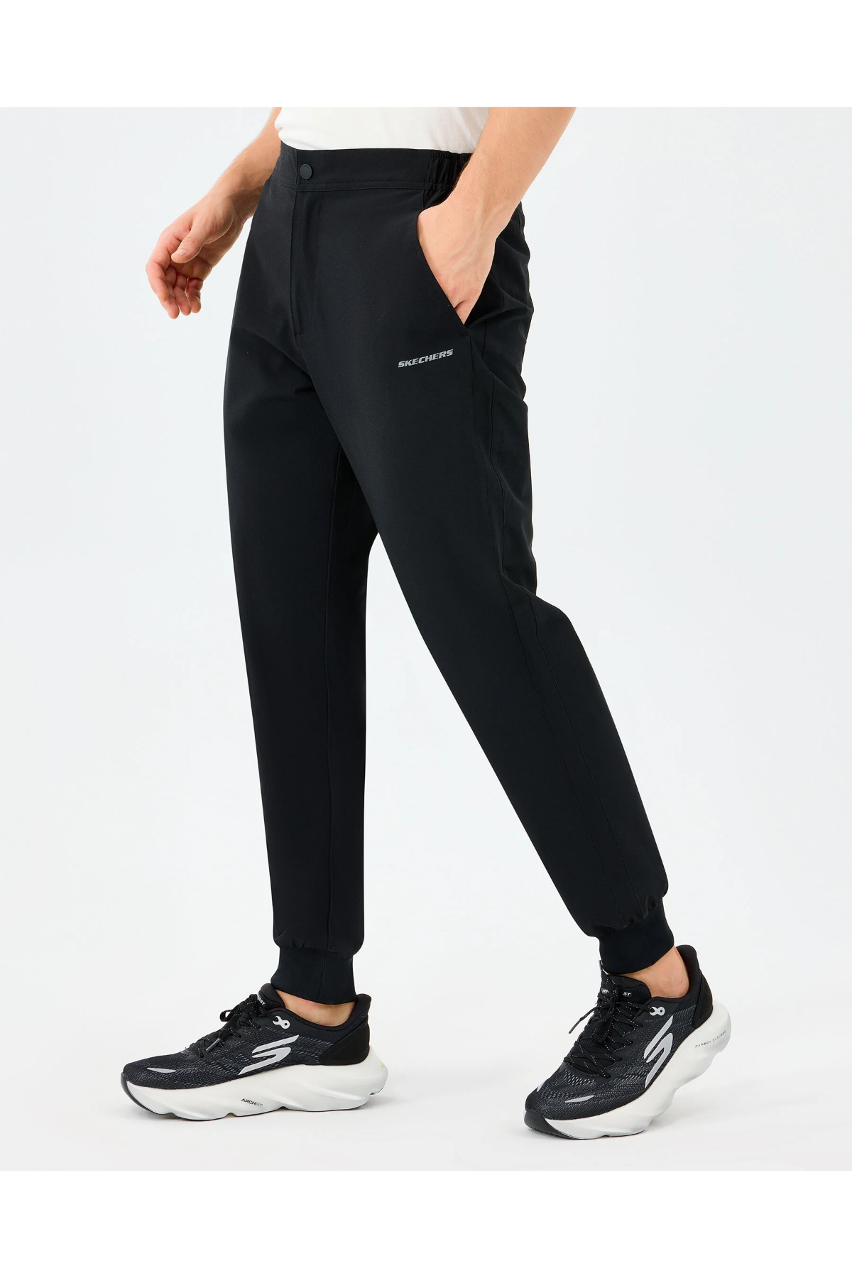 Skechers S211809-3817 M Micro Collection Side Zipper Jogger Erkek Eşofman Altı Siyah