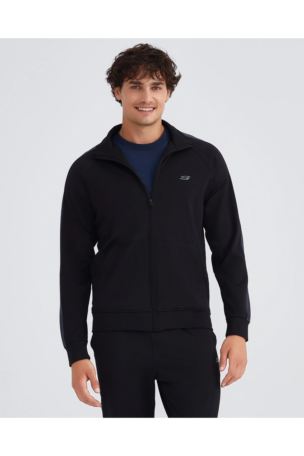 Skechers S212165-001 M Performance Coll Suit Erkek Eşofman Takımı Siyah