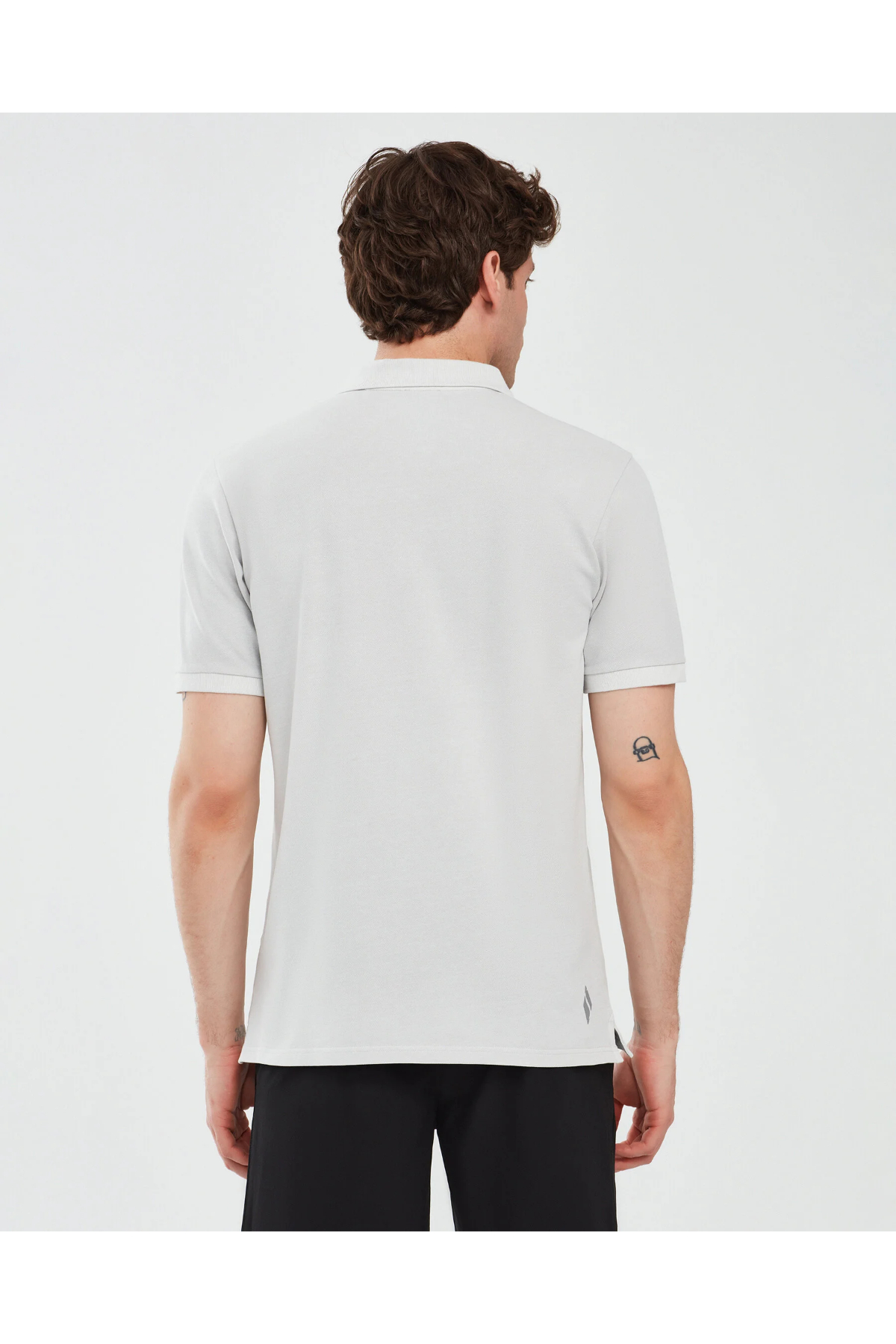 Skechers S241165-035 M Organic Coll. Short Short Sleeve Erkek Polo T-Shirt Gri
