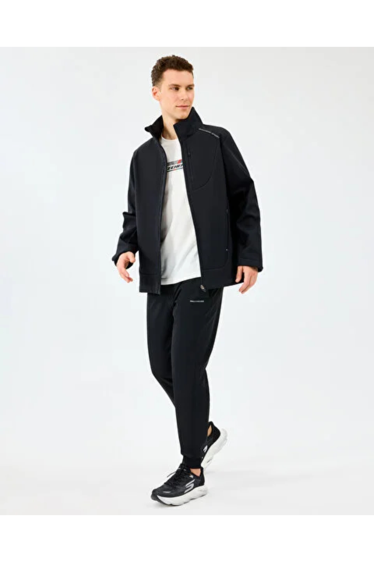 Skechers S2520132-3817 M Softshell Basic Jacket Erkek Ceket Siyah