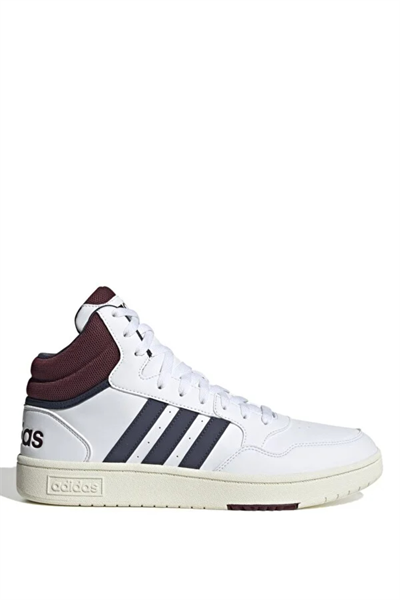 Adidas HP7895 Hoops 3.0 Mid Erkek Uzun Sneaker Ayakkabısı Beyaz Lacivert