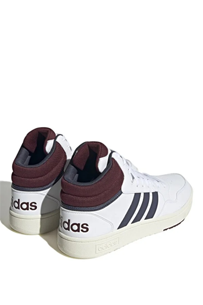 Adidas HP7895 Hoops 3.0 Mid Erkek Uzun Sneaker Ayakkabısı Beyaz Lacivert