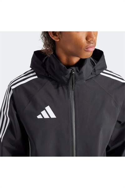 Adidas IJ7390 TIRO24 RA JKT Erkek Yağmurluk  Ceket Siyah Beyaz