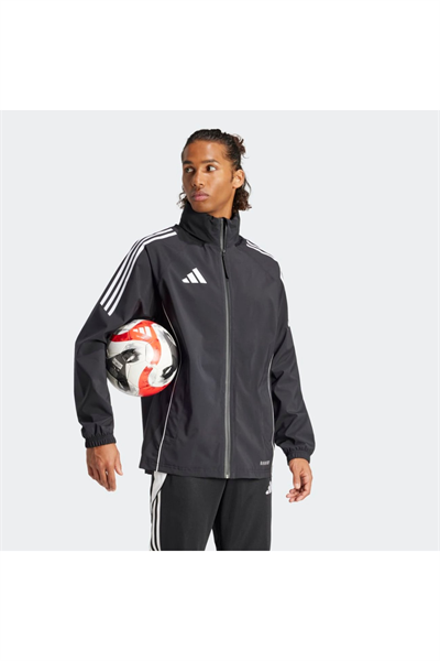 Adidas IJ7390 TIRO24 RA JKT Erkek Yağmurluk  Ceket Siyah Beyaz