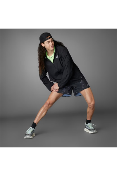 Adidas IL7230 RUN IT JACKET Unısex Erkek Rüzgarlık Ceket Siyah