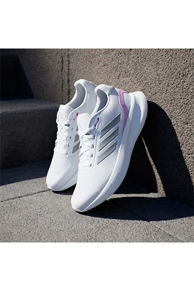 Adidas JI3981 RUNFALCON 5 W Kadın Yürüyüş Ayakkabısı Beyaz Pembe
