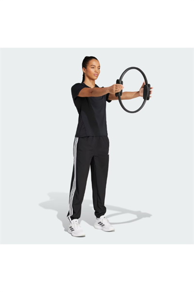 Adidas JI8313 WE 3S WOVEN PT Kadın Alt Eşofman Siyah Beyaz