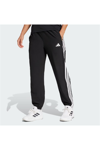 Adidas JI8313 WE 3S WOVEN PT Kadın Alt Eşofman Siyah Beyaz