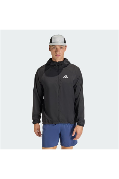 Adidas JZ7782 Run Ess JKT M Erkek Spor Ceket Siyah