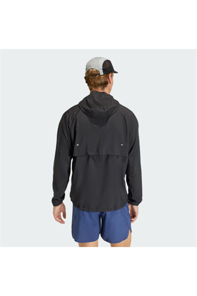 Adidas JZ7782 Run Ess JKT M Erkek Spor Ceket Siyah