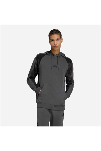 Adidas KC0705 M CAMO PRINT HD Erkek Sweat Gri Siyah