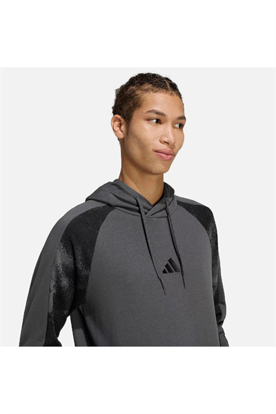 Adidas KC0705 M CAMO PRINT HD Erkek Sweat Gri Siyah