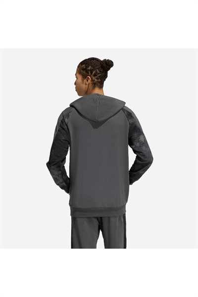 Adidas KC0705 M CAMO PRINT HD Erkek Sweat Gri Siyah