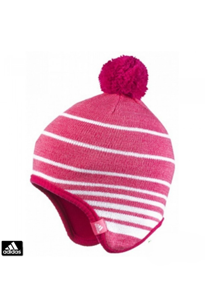 Adidas M67470 STRIPY PERUVIAN 2-6 Yaş Çocuk Beresi Pembe Beyaz