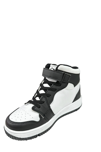 BoBe KIDS Haykat Uzun FLT Unisex Çocuk Sneaker Siyah Beyaz