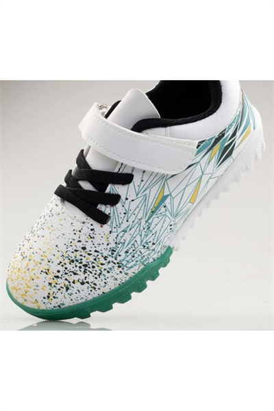 BoBe KIDS Messi Erkek Çocuk Halı Saha Ayakkabısı Beyaz