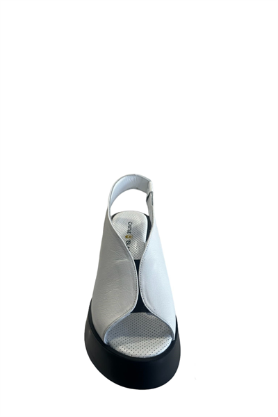 Castle Black 42624 Kadın Hakiki Deri Yazlık Ayakkabı Beyaz