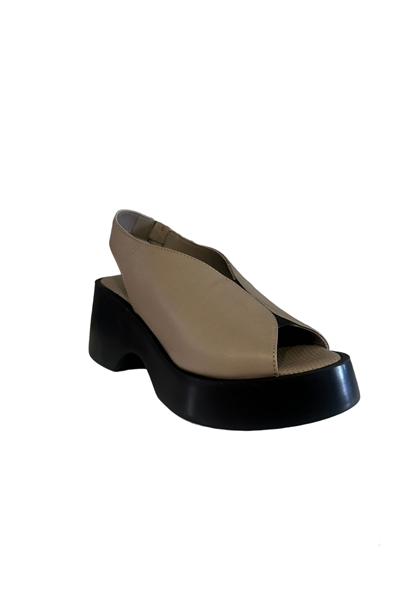 Castle Black 42624 Kadın Hakiki Deri Yazlık Ayakkabı Vizon