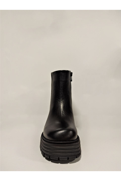 Castle Black 543622-1 Hakikki Deri Kadın Botu Siyah