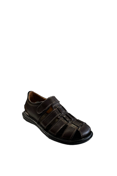 Castle Black 8520 Erkek Hakiki Deri Sandalet Kahverengi