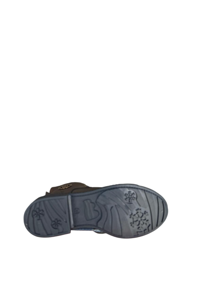 Castle Black YLDZ-20912-1 Siyah Hakiki Deri Kadın Bot Kahverengi