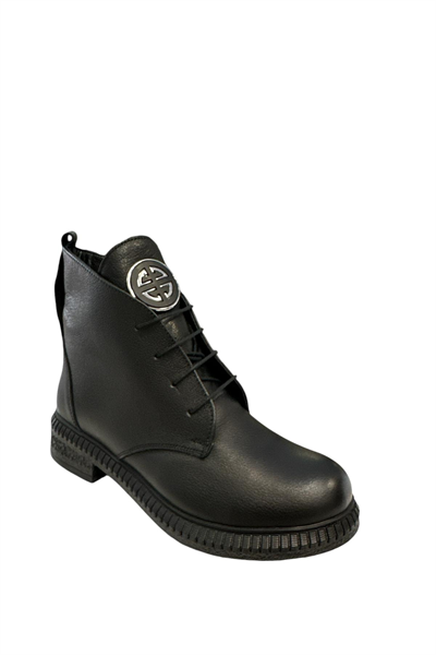 Castle Black YLDZ-20915-1 Kadın Hakiki Deri Klasik Bot Siyah