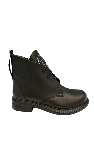 Castle Black YLDZ-20915-1 Kadın Hakiki Deri Klasik Bot Siyah