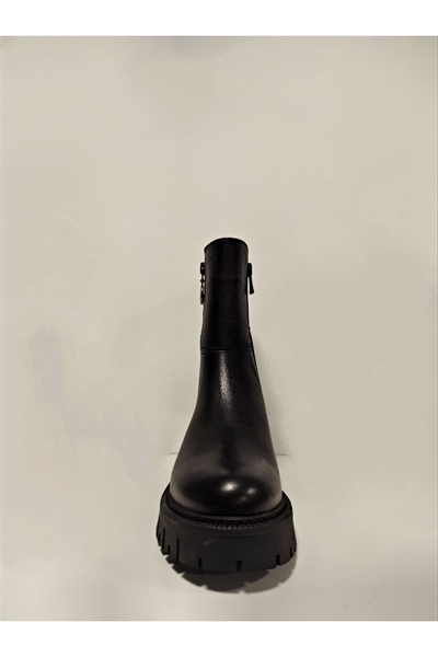 Castle Black YLDZ-23782-1 Hakiki Deri Kadın Botu Siyah