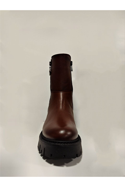 Castle Black YLDZ-23782-1 Hakiki Deri Kadın Botu Taba