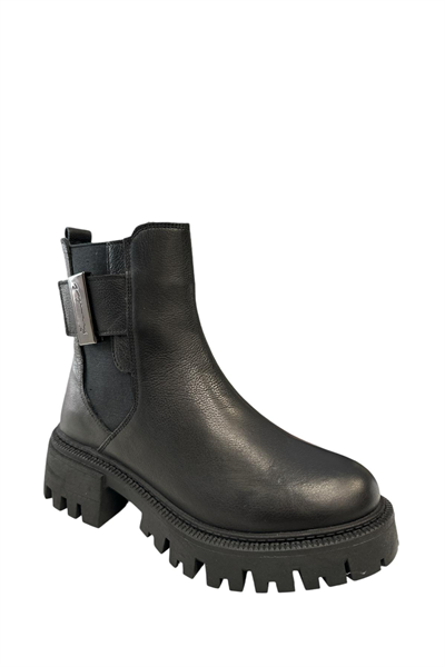 Castle Black YLDZ-23783-1 Kadın Hakiki Deri Klasik Bot Siyah