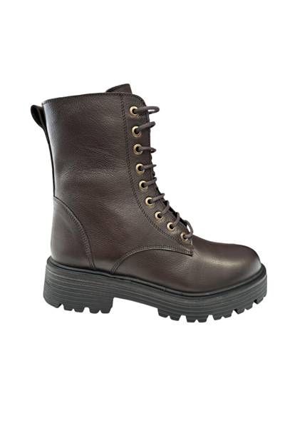 Castle Black YLDZ-23820-1 Kadın Hakiki Deri Bot Kahverengi