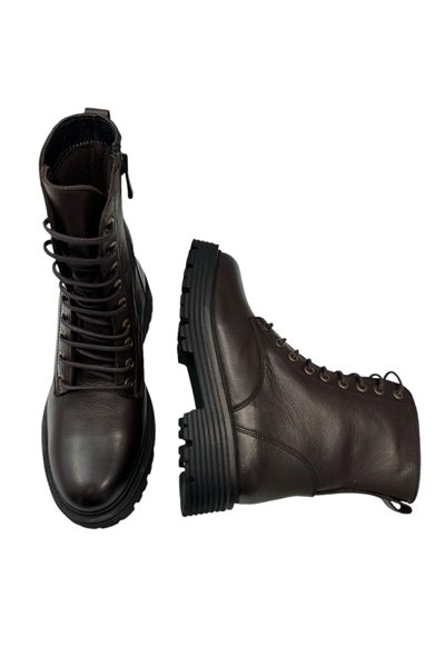 Castle Black YLDZ-23820-1 Kadın Hakiki Deri Bot Kahverengi