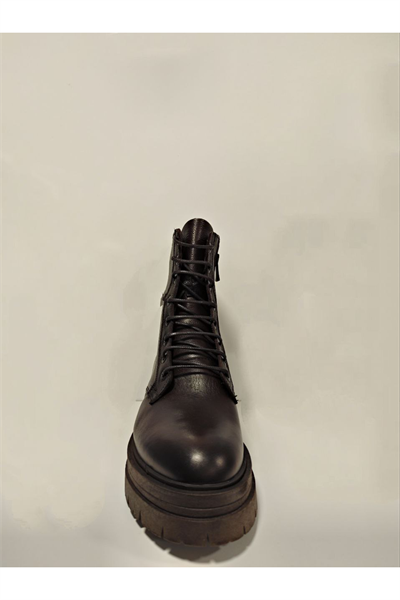 Castle Black YLDZ-26254-1 Kahverengi Hakiki Deri Kadın Bot Kahverengi