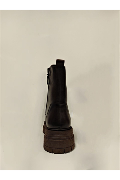 Castle Black YLDZ-26254-1 Kahverengi Hakiki Deri Kadın Bot Kahverengi