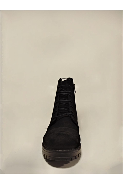 Castle Black YLDZ-2670-2 Siyah Hakiki Deri Kadın Bot Siyah