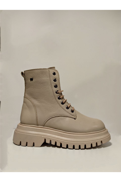 Castle Black YLDZ-27400-1 Kadın Hakiki Deri Bot bej