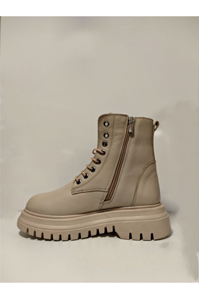 Castle Black YLDZ-27400-1 Kadın Hakiki Deri Bot bej