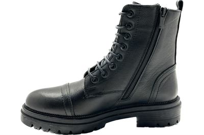 Castle Black YLDZ-3757-1 Siyah Hakiki Deri Kadın Bot Siyah