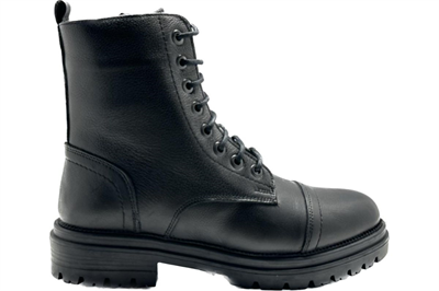 Castle Black YLDZ-3757-1 Siyah Hakiki Deri Kadın Bot Siyah